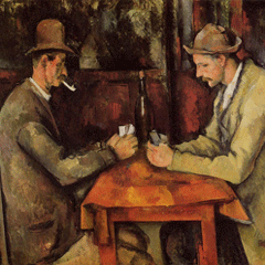 reproductie The card players van Paul Cezanne
